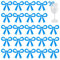 HOBBIESAY 30Pcs Drink Name Tag Bow Drink Markers Bow Shaped Drink Name Tag Wine Tags Blanks Acrylic Wine Glass Charm Blue for Wedding Bridal Shower Wine Decor