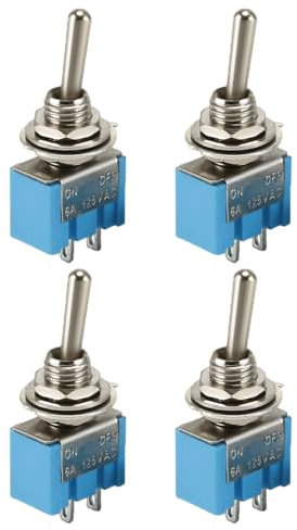 Powice 4X Kippschalter 12V,Miniboot 2-Poliger Schalter 12V,12V/230V Schalter Geeignet für den Einbau in Häusern, Autos und Elektrischen Geräten
