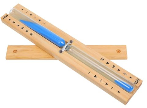 UKCOCO Sablier Décor pour Horloge De Sable Gravé Ancien Chronomètre Minuterie Horloge Salle Minuterie en Bois Fourniture De Sauna Minuterie De Sauna Blue Haixinsha