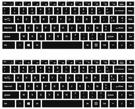 Protection Clavier AZERTY en Silicone, Compatible avec MAXLEGEN 14 Pouces, 2 Pièces