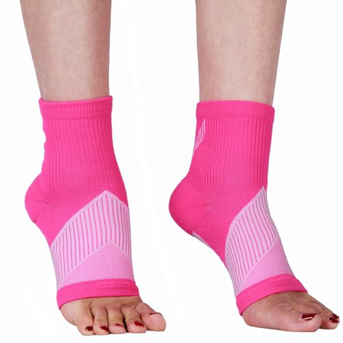 NuCamper Compresión Tobillera, Hombre y Mujer Esguince Calcetín, Ligero, Elástico y Transpirable, Soporte para Fascitis Plantar, Daño De Ligamentos, Tendinitis de Aquiles, Alivia La Hinchazón