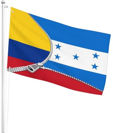 Drinnen Parade Flag Kolumbien Und Honduras Pride Flag Dekorative Banner Fahne Für Party, Hinterhof, Garten, 3X5 Ft