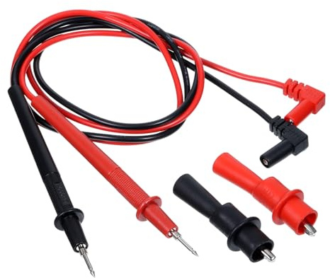 2 Stück Multimeter-Messleitungen digitale 1000 V, 10 A, Krokodilklemmen, lange Bananenstecker, Multimeter-Prüfspitzen, Messkabel, professionelles Prüfspitzen-Set