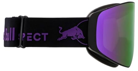 Red Bull Spect Eyewear JAMM-13PU2 Skibrille Unisex Schwarz Orange mit Lila Mirror – Magnetron Schnellwechsel-System + 2 Linsen – TPU Rahmen, OTG über Brille, Retro Design – Snow & Ski Goggles