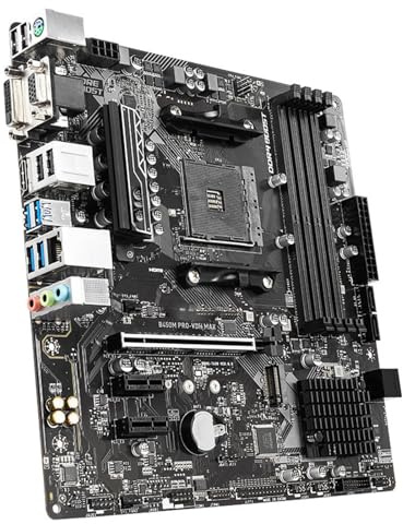 Placa Madre Placa Base Fit For MSI B450M Pro-VDH MAX Compatible con CPU 5600X/5600G/5800X (B450/Socket AM4)