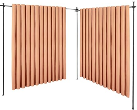 1,2-3 m H Raumteiler Gardinenstange, 71-177 cm B Spannstange Wandteiler Vorhangteiler ohne Bohren verstellbar robuster Boden-zu-Decken-Spannvorhangständer Mattschwarz für Raumtrennung Wohnzimmer Schla
