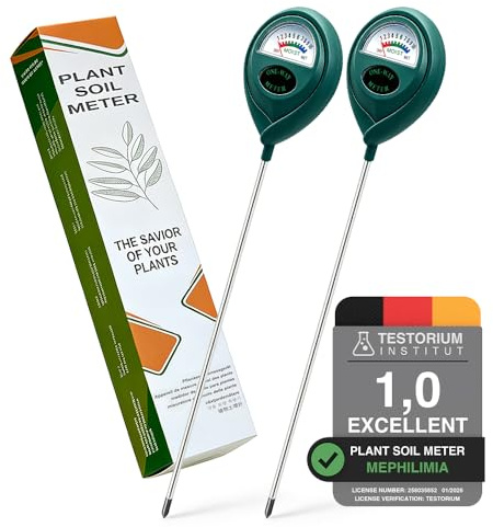 2 Stk Boden-Feuchtigkeitsmesser mit Lange Sonde für tiefen Einsatz-Boden-Feuchtigkeitsmessgerät-Hygrometer Bodentester-Bodenwassertester für Garten & Landwirtschaft, Keine Batterien erforderlich