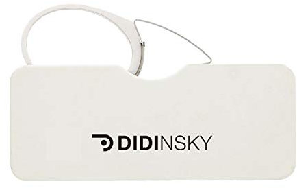 DIDINSKY Lesebrille für Damen und Herren Transparent. Kompakte leichte randlose brillen. Brillengestelle für damen und herren. Lesehilfe Retro. White +1.5 - ORSAY