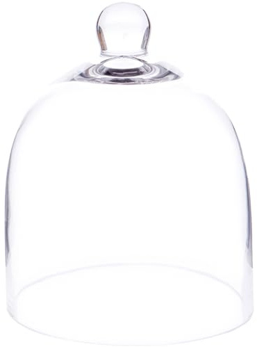 Plymor 6 x 7 Bell Jar Glass Display Dome Cloche (Small - Interior Size 5.75 inch x 5.75 inch)