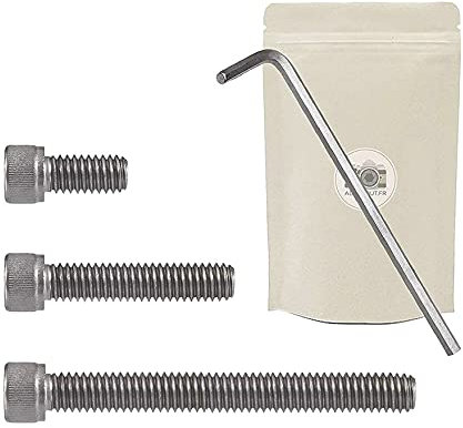 3x Vite lunga ¼ di pollice - 13mm 25mm 51mm - Vite 14/-20 Iso 1222:2010 per fotocamera treppiede monopiede - Chiave esagonale fornita - Adaptout marca francese