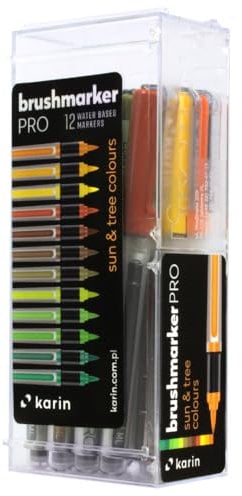 KARIN 27C3 Brushmarker Pro Sun and Tree Colours Set, 12 Stück
