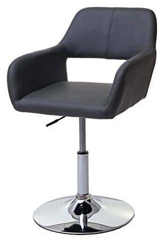 Mendler Esszimmerstuhl HWC-A50 III, Stuhl Küchenstuhl, Retro 50er Jahre, Kunstleder - grau, Chromfuß