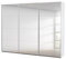 Rauch Möbel Caracas Schrank Kleiderschrank Schwebetürenschrank, Weiß mit Spiegel, 3-trg., inkl. Zubehörpaket Premium 3 Kleiderstangen, 7 Einlegeböden, 1 Hakenleiste, 1 Türdämpfer-Set, BxHxT 271x210x62 cm
