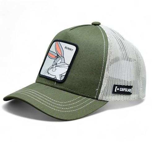Tracker Kappe Herren Looney Tunes, Cap Herren, Bugs Bunny, Bequem, Grün, Einheitsgröße