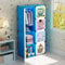 BRIAN & DANY Erweiterbares Kinderregal Kinder Kleiderschrank Stufenregal Bücherregal mit Türen, tiefere Fächer als normal (45 cm vs. 35 cm) für mehr Platz, 75 x 47 x 147 cm Blau