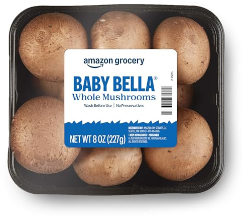 Amazon Grocery, Whole Baby Bella Mushrooms, 8 Oz