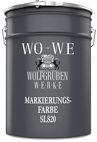 WO-WE Markierungsfarbe BLAU Parkplatz Fahrbahn Straßenmarkierung 2,5L | Bodenmarkierung auf Beton, Asphalt, Pflastersteinen, Innen & Außen, Schnelltrocknende Parkplatzfarbe, Streichen & Sprühen