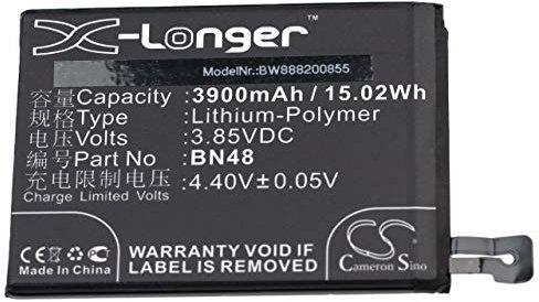 vhbw 1x batteria compatibile con Xiaomi Redmi Note 6 Pro, Note 6 Pro Global, Note 6 Pro Dual SIM smartphone cellulare (3900mAh, 3,85V, Li-Poly)