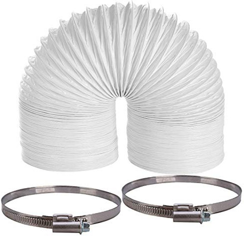 Qualtex Extra Long Universal Tumble Dryer 4M Extension Vent Hose 4 & 2 Clamp Band Clips Fits hotpoint whiteknight hoover beko bosch electrolux etc tumble dryers
