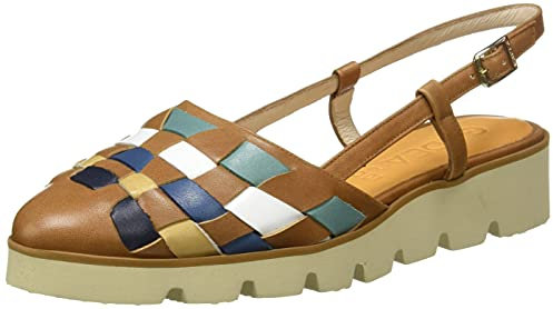 Gadea Damen BAR1434-2 halbflacher Schuh, Multi Camel