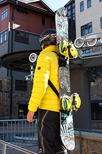 Mountain Goat Snowboard-Tragetasche, Rucksack für freihändiges Wandern, Backcountry, leichter Ski-Rucksack, kompakter Schultergurt für das Tragen, für Erwachsene und Kinder (Grau, Größe XL)