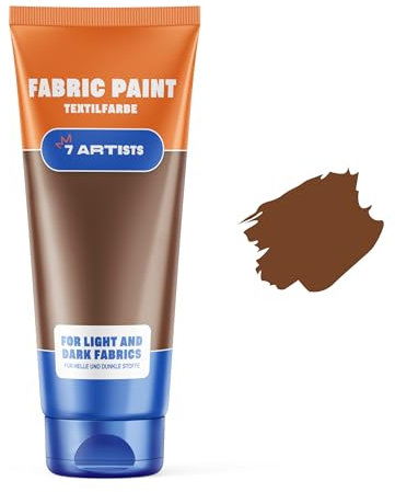 7 Artists Pintura Textil Pintura Para Tela Marrón 60 ml | Pintura Tela | Pinturas Para Telas Permanentes | Pintura Para Ropa | Pintura Textil Permanente y Lavable | Pintura De Tela