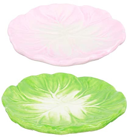 Angoily 2st Kohl Platte Kaninchen Salatteller Kohl Teller Vorspeisengerichte Porzellanteller Ktv-früchte Essensteller Obst Platte Schnupperschale Kohl Geschirr Sushi Kind Keramik Container
