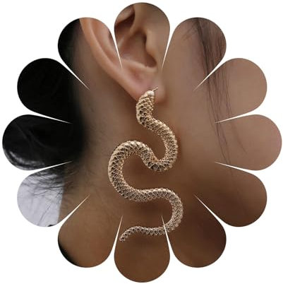 Aneneiceera Boho Schlangenohrringe Gold Schlangenohrringe Crawler Gothic Ohrstecker Ohrringe Personifizierte Ohrringe Vintage Ohrringe Hochzeitsschmuck Für Frauen Und Teenager Mädchen