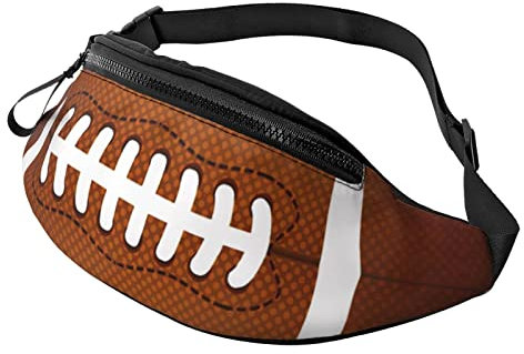 American Football Gürteltasche für Damen und Herren - Crossbody-Tasche Sling Pocket mit Verstellbarem Riemen für Freizeit-Laufsport, Einheitsgröße