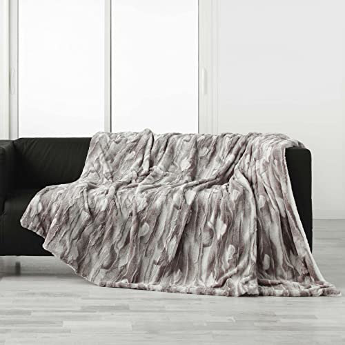 Douceur d'Intérieur, Decke 125x150 cm Kunstfell Sherpa Caribou