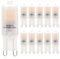 Eco.Luma 2W G9 LED Lampe Warmweiß Ersatz 15W 20W Halogenlampen, G9 LED Leuchtmittel Birnen 3000K, Kein Flackern, Nicht Dimmbar, AC 220-240V, 10er Pack
