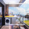 WHFTD Balkonfenster Klarer Rollo, Transparentes PVC Rollo Mit Beschlag, Indoor Outdoor Tür Patio Wasserdichter Vorhang, Dick 0,5 Mm, Staub- Und Winddicht Rollläden,0.8 * 1.0m