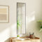Tidyard Miroir de Porte Miroir Mural Miroir de Dressing Design Simple Hauteur Réglable Noir 30x100 cm Verre et Aluminium