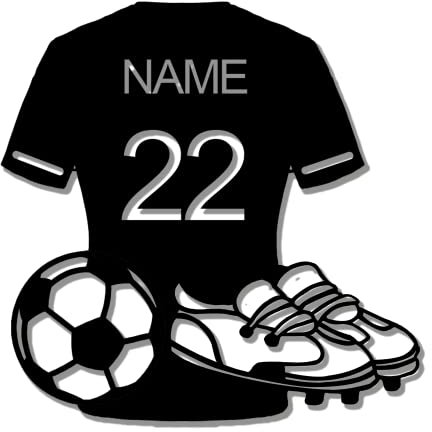 Nombre personalizado Letrero de metal Deporte Fútbol Fútbol Monograma Letrero con luces LED Nombre personalizado Letrero de arte de pared de metal Placa de inauguración Regalo del día del padre