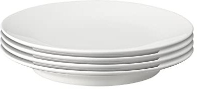 Denby White Porcelain Medium Plates Set of 4-23cm Dishwasher Microwave Safe Classic Crockery - Chip & Crack Resistant Tableware