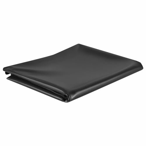 ZEYUAN Teichfolie Schwarz 8x2 m PVC 1 mm, Dachpappe, Noppenbahn, Dampfsperre Folie, Baufolie, Noppenfolie Für Hochbeet, Siloplane, Gitterfolie, Mauersperrbahn