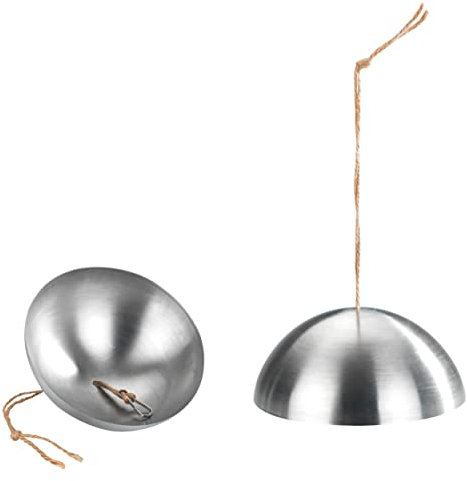 Maximex Meisenknödel-Halter Edelstahl 2er, Wetterbeständige Halterung für Meisenknödel, Hält Futter trocken & schimmelfrei, Aus 100% rostfreiem Edelstahl, 13,5x6 cm