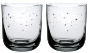 like. by Villeroy & Boch Winter Glow Ensemble De Verres À Eau 2 Pcs, Cristallin Brillant, Ensemble De Verres Avec Décoration Moderne