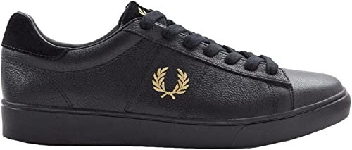Fred Perry Spencer Tumbled Leather Schwarz, Schwarz , 45 EU