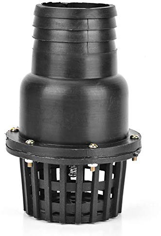 Wasserpumpen-Fußventil Wasserpumpen-Bodenventil Schwarzes PVC-Niederdruck-Flachrückschlagventil Sumpfpumpen-Rückschlagventil für Fluidmaschine (3 Zoll)