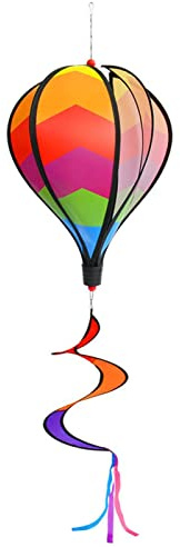 cypreason Hot Air Balloon Wind Chime Balloon Windmill Hot Air Balloon Wind Vane Hot Air Balloon Windmill Spinner Hot Air Balloon Garden Windmill Windmill Outdoor Decoration