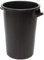 La zappa Poubelle en PVC superposable sans couvercle pour poubelle (75 l - Ø 44 x h 63 cm, noir)