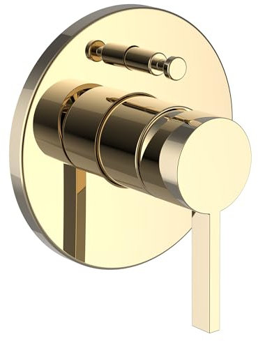 LAUFEN Kartell Einhand- Fertigmontage-Set für Unterputz-Bademischer für Simibox Standard oder Simibox light, integrierter Rohrunterbrecher, H3213360010001, Farbe: Gold