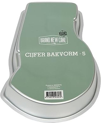 BrandNewCake® Moule à Gâteau Chiffre 5 - Moule en Aluminium Réutilisable - Parfait pour Anniversaires et Célébrations