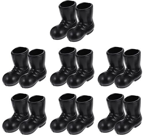 Toddmomy 7 Paar Weihnachtsstiefel-Ornamente Mini-Nikolausstiefel Zum Basteln Dekorativer Mini-Schuhe