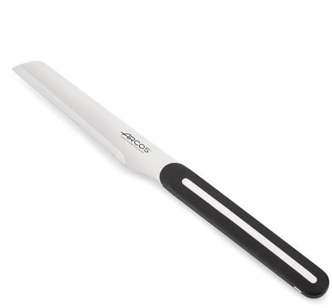 Arcos Küchenmesser Microdentiert für Obst und Gemüse, Klinge 100 mm, Ergonomischer Griff aus Polypropylen, Modernes Design, Serie LINEA