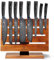 Küchenkompane – Edelstahl Messerset Kurai mit magnetischem Messerblock | 8-teiliges Küchenmesser Set | Rückseite nutzbar, bis zu 16 Messer | rostfreie & scharfe Kochmesser | Designed in Germany