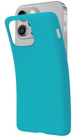SBS iPhone 13 Pro Hülle Blau Zircon Pantone 7711 C Hülle Weich Flexibel Kratzfest Dünn Bequem in der Tasche Hülle Kompatibel mit Wireless Charging