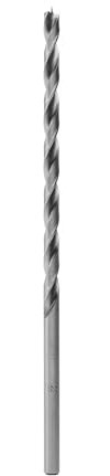 ENT 50447 Broca de madera de espiral Ø 7 mm, extra larga de 200 mm, HSS-G, con punta de centrado y cortador preliminar, D 7 x NL 135 x GL 200 mm, vástago cilíndrico