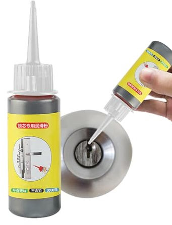 Ahuuen Graphitpulver Schmiermittel | Schmiermittel Für Schließzylinder | Graphitspray Für Schlösser | Schmiermittel Für Türschlösser | Für Schlüssel, Türführungen, Autoschlösser | 60ml